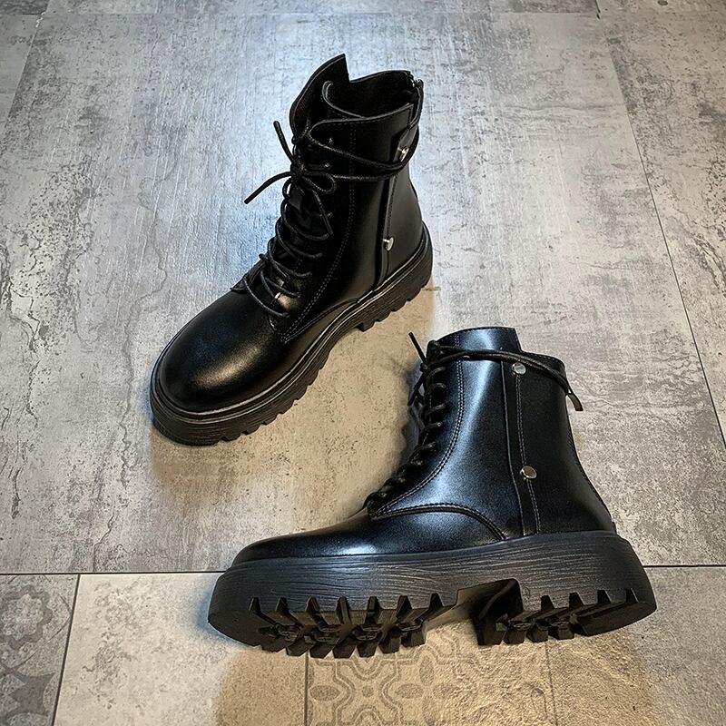 ブーツオータムレッドカジュアルブラックショート 靴 シューズ 秋物 フェイクシューズ17553279839