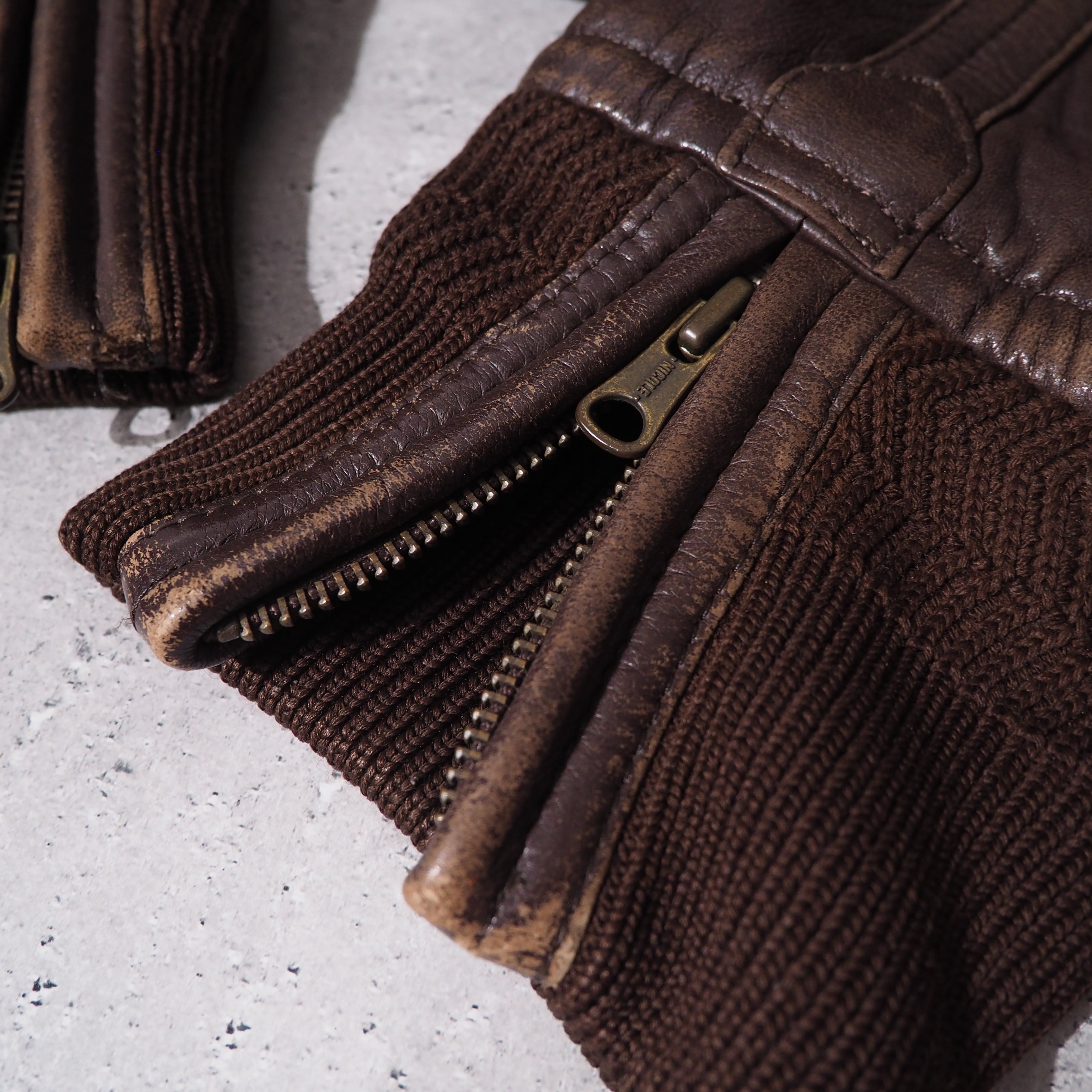 1980s " Monsieur NICOLE " Special N2-A sampling vintage Sheep leather jacket ムッシュニコル N2-A サンプリング レザージャケット