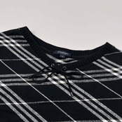 BURBERRY LONDON バーバリー ロンドン 斜めチェック柄 半袖Tシャツ カットソー サイズ 4 /ブラック/三陽商会