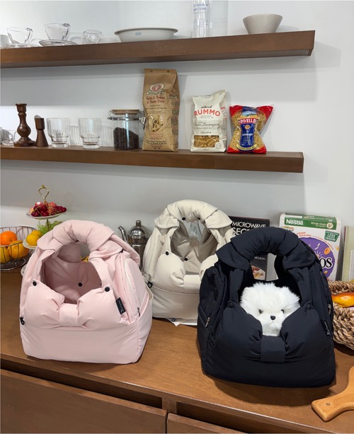 [予約販売] [auntmimipet]Mimi White 3-way All-in-One  Pet Bag (Face Cover + Strap Pad Included)