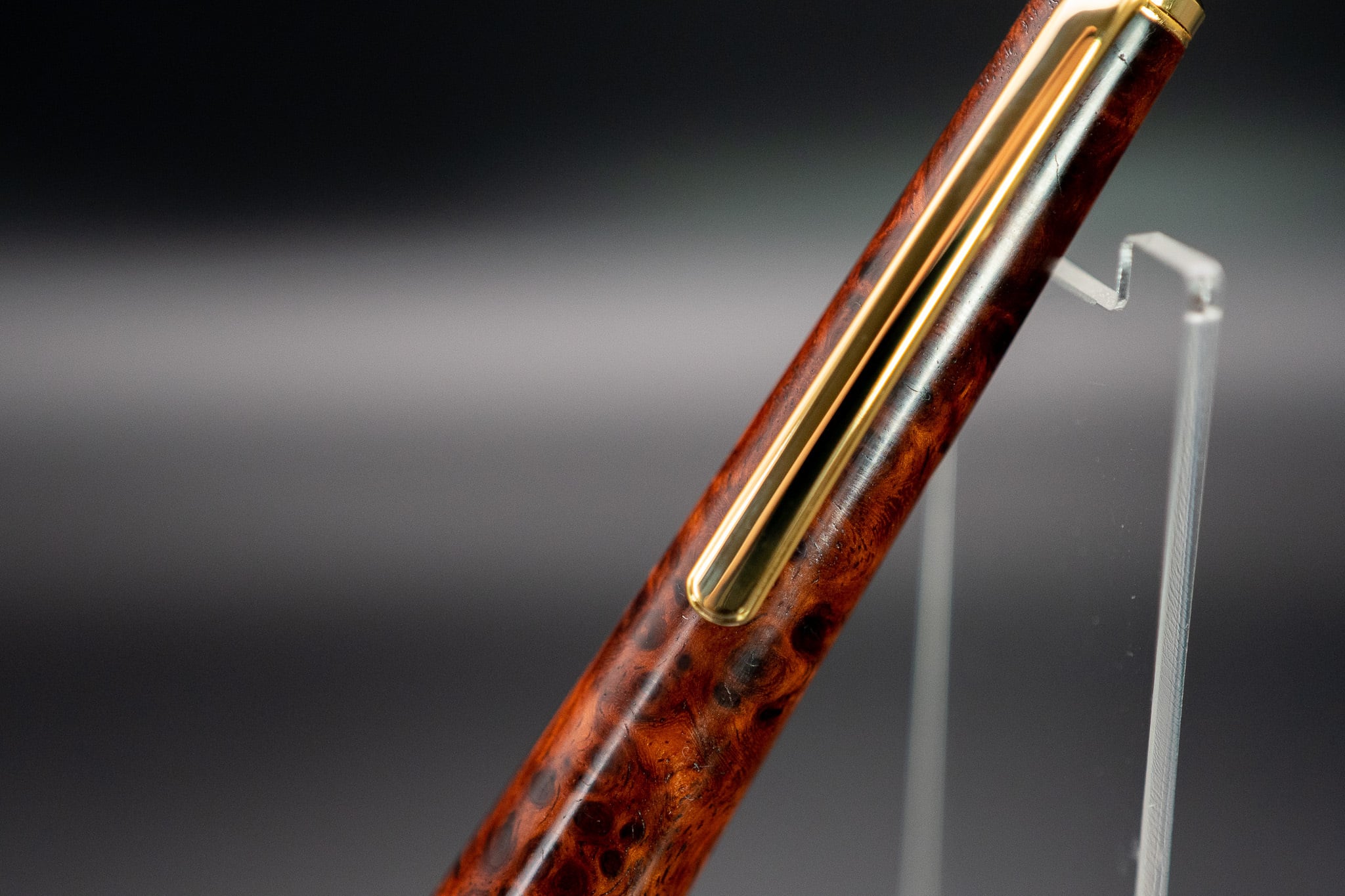 【朱色の銘木】 本花梨瘤杢 極上 gold BP