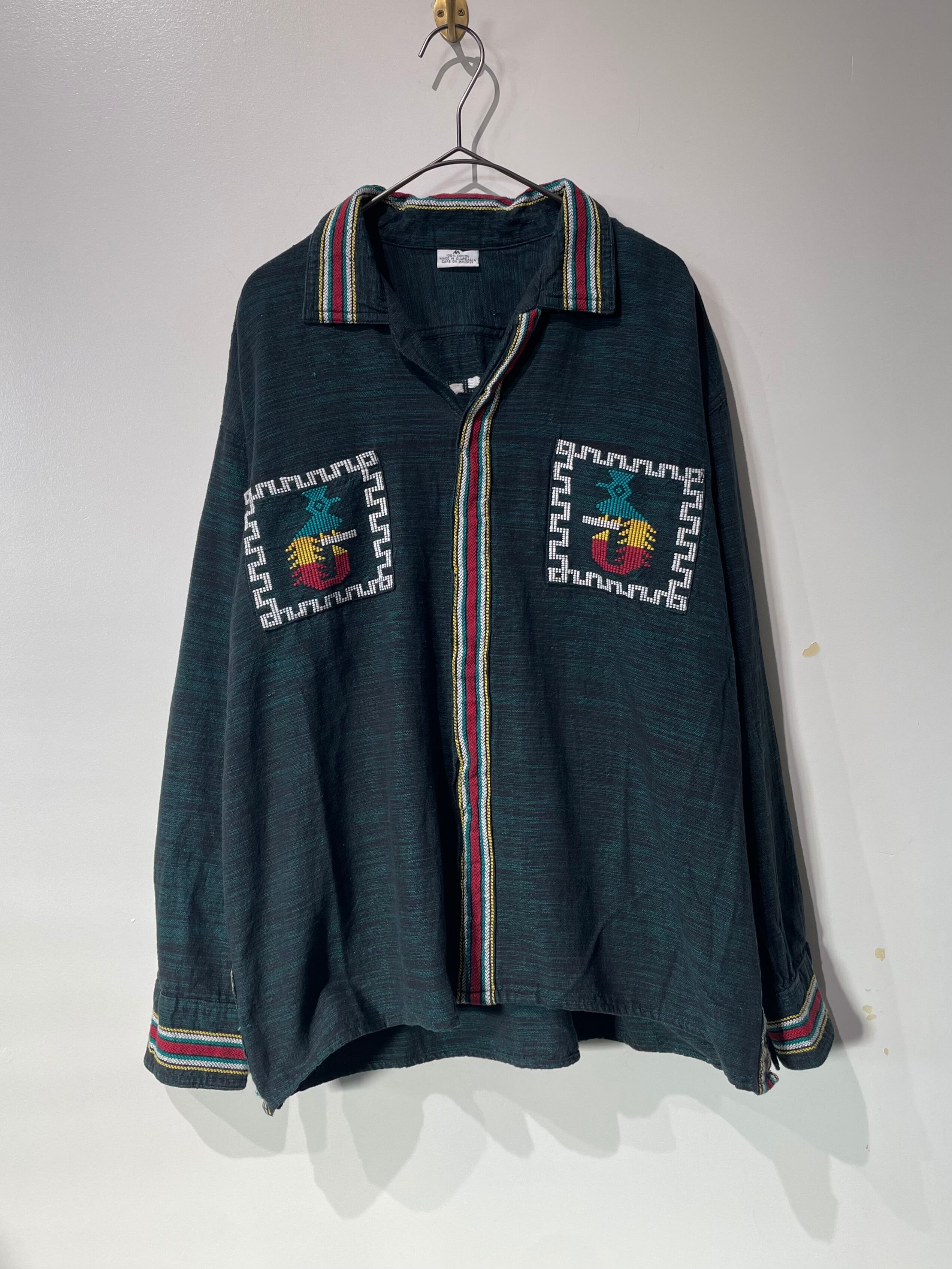 (SH901)80’s Guatemalan shirt made in Guatemala