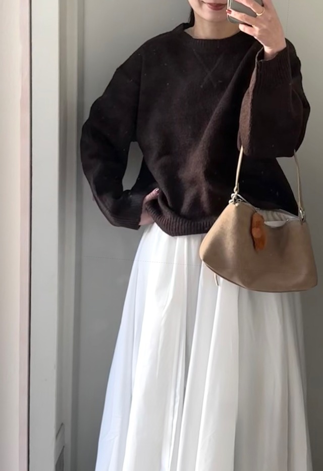 スウェットライクカジュアルニット　全2色