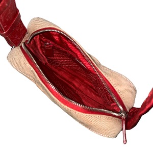 PRADA canvas shoulder bag