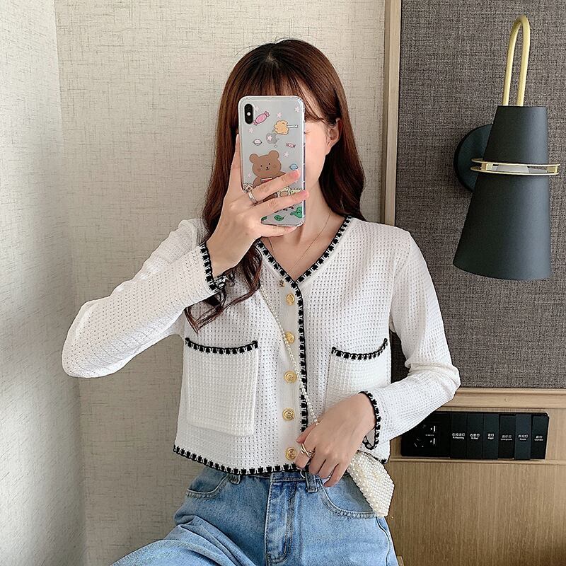 ニットセーター スプリングオータムスタイルシャツ ショートカーディガンジャケット 長袖スリーブトップス ロング 春物 秋物 1号婦人52630819726