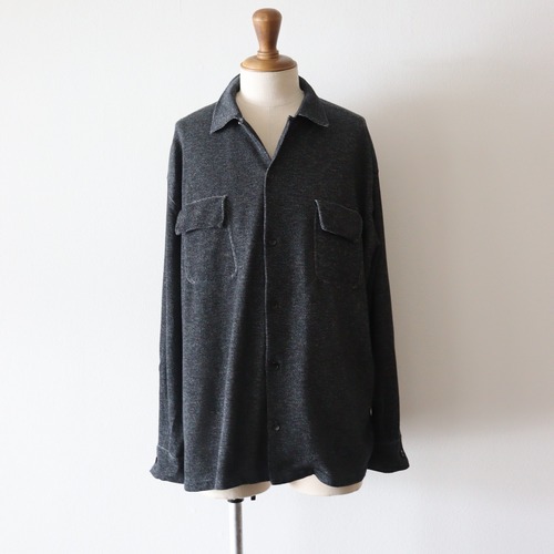 MEIAS " MOULINE OPEN COLLER SHIRT ( BLACK )"