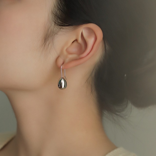 silver925 drop hook pierce