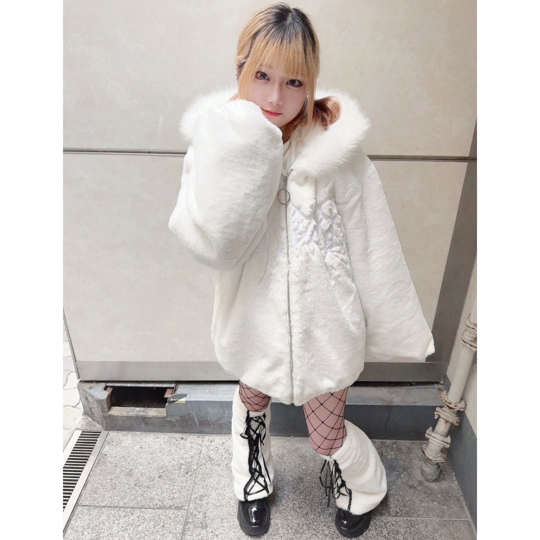 1/7 BLACK S再入荷！】新作☆ふわもこ ネコ耳しっぽファーブルゾン