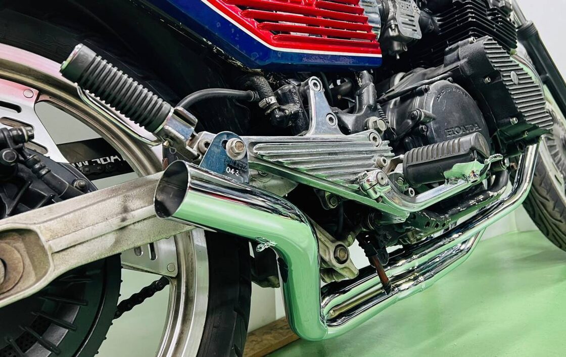 CBX400F 猪武者ブレット管 第二章 鉄素地 メッキ サイレンサーなし 