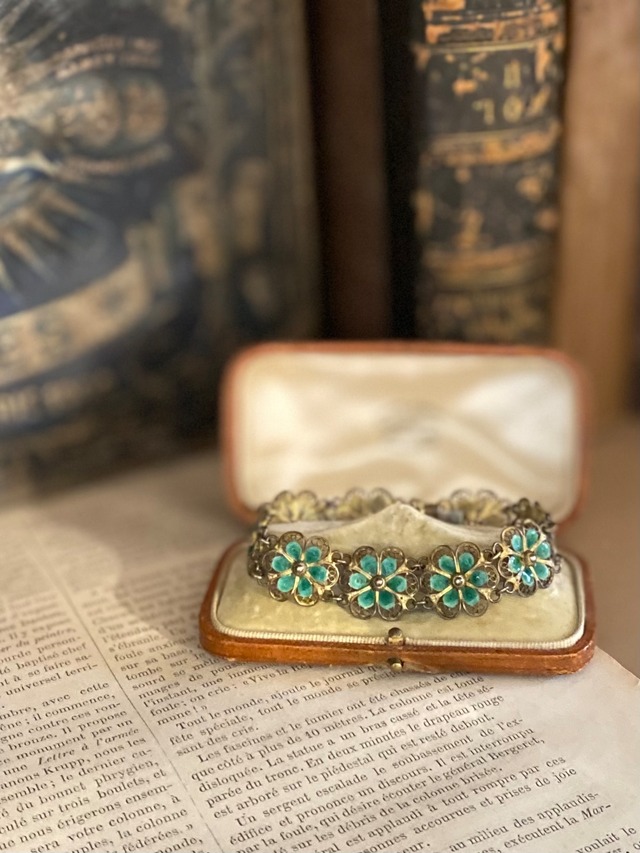 シルバーエナメルブレスレット