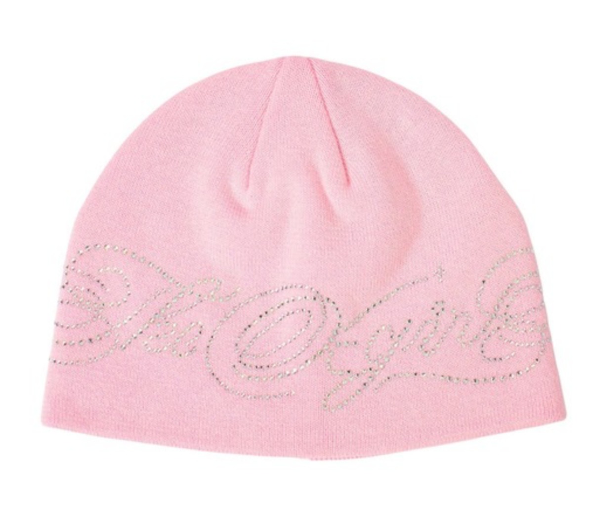 X-girl】RHINESTONE DECORATIVE SCRIPT LOGO BEANIE 帽子 ビーニー