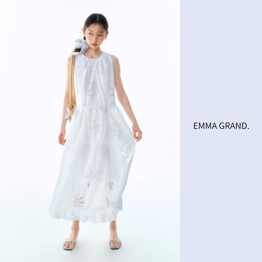 シーシェルホワイトワンピース E00561 | EMMA GRAND