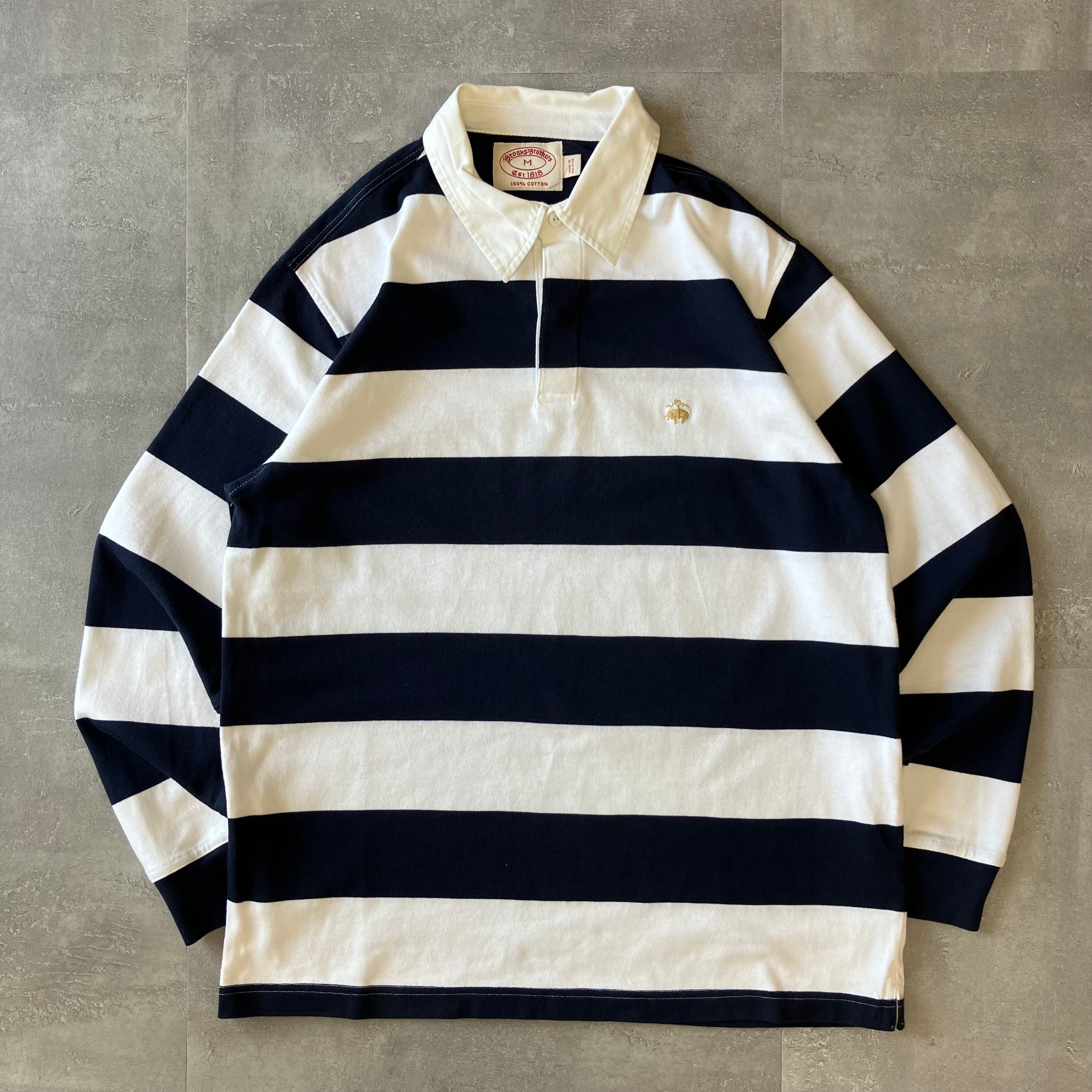 ブルックスブラザーズ 00s ラガーシャツ ボーダー M No.1858