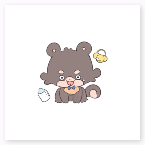 NEW ぬいしば黒 ステッカー 表情違い