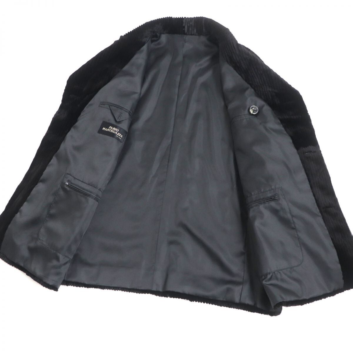 美品 メンズ ミンク ダブルライダースデザインジャケット アウター