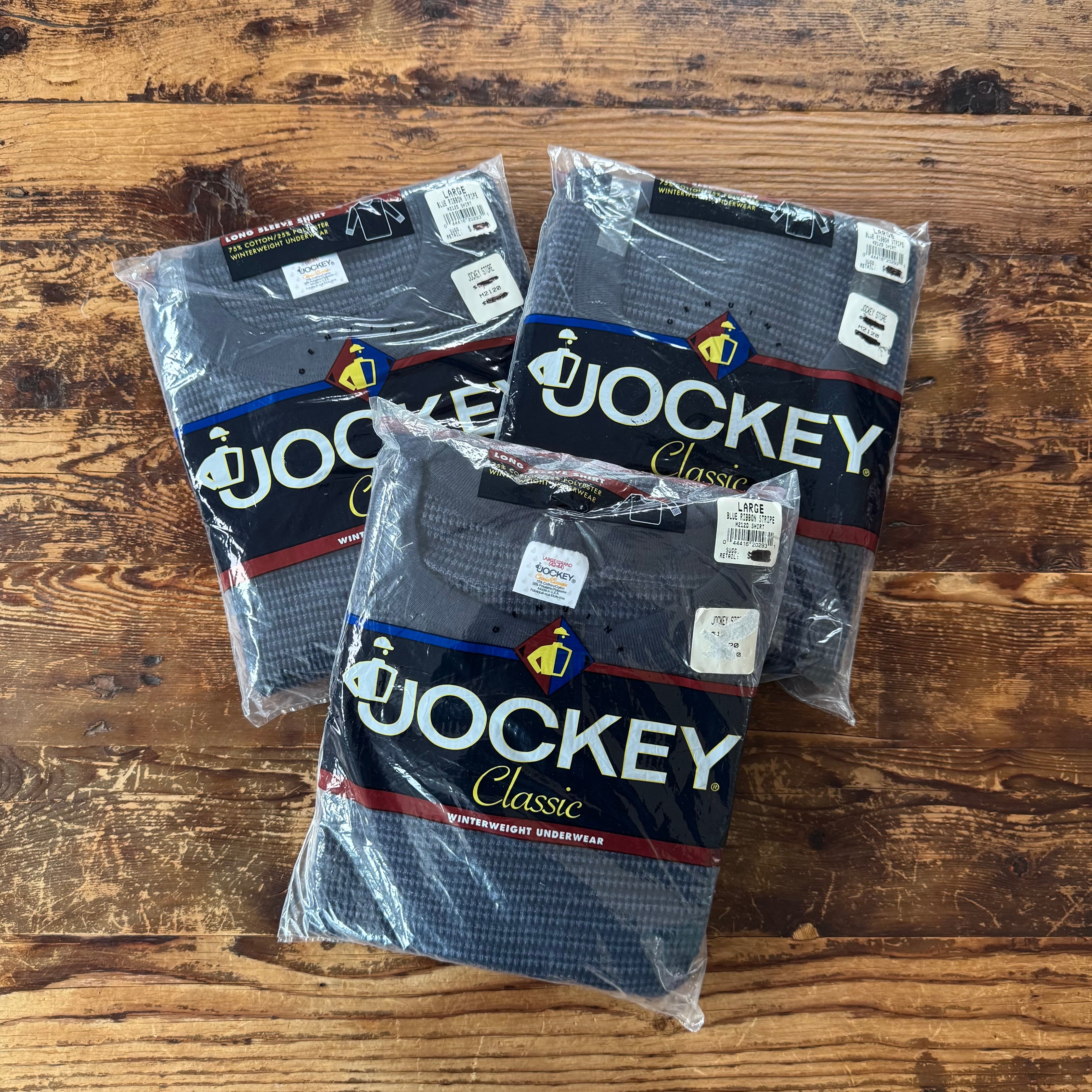 199's Deadstock "Jockey" Striped Thermal Shirt/L