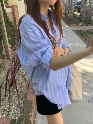 [OUNCE] peve washing stripe shirt