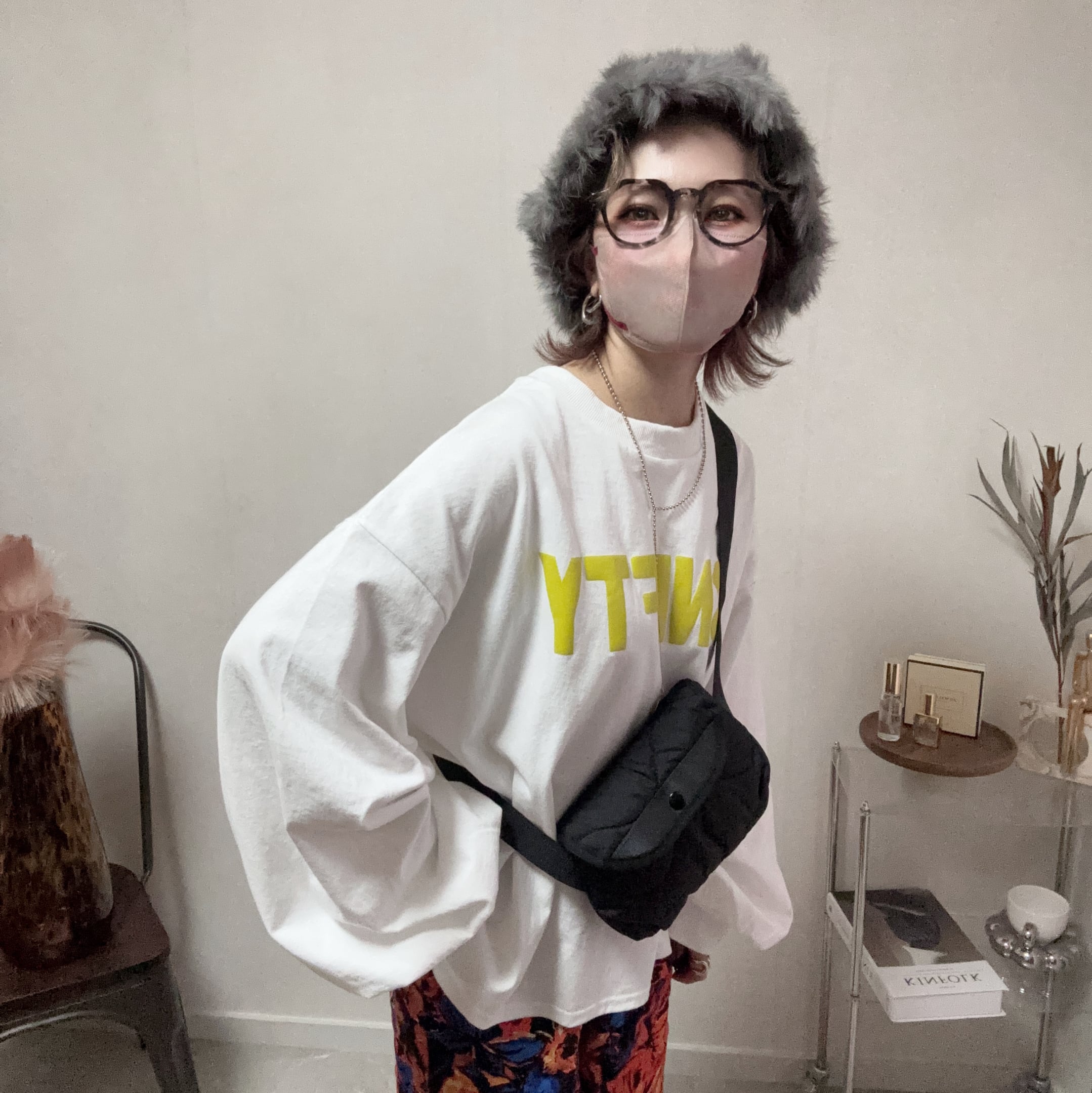 SNIFTY color volume sleeve tops【White】