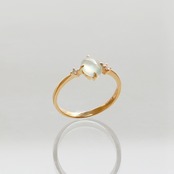 翡翠リング K10YG ice jade diamond A貨翡翠 jd_rg2203