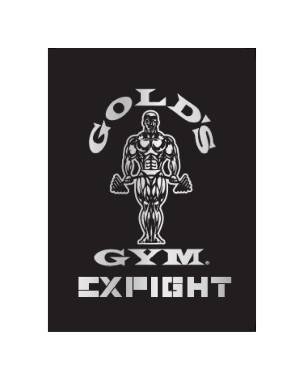 GOLD'S GYM サイン入り写真 数量限定】GOLD'S GYM × EXFIGHT ステッカー（SILVER × BLACK） | EXFIGHT