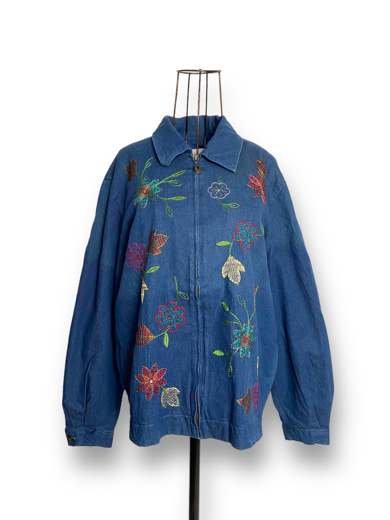 Embroidery denims jacket