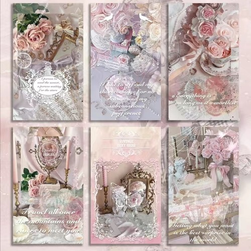 SB34 Still-Beautiful【Baroque Rose】封印 封緘 シール フレークシール 30枚