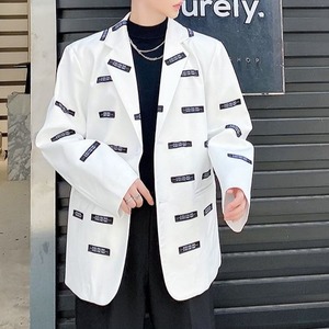 【Men】TAG PATCHED DESIGN WHITE BLAZER JACKET 1color Z-148