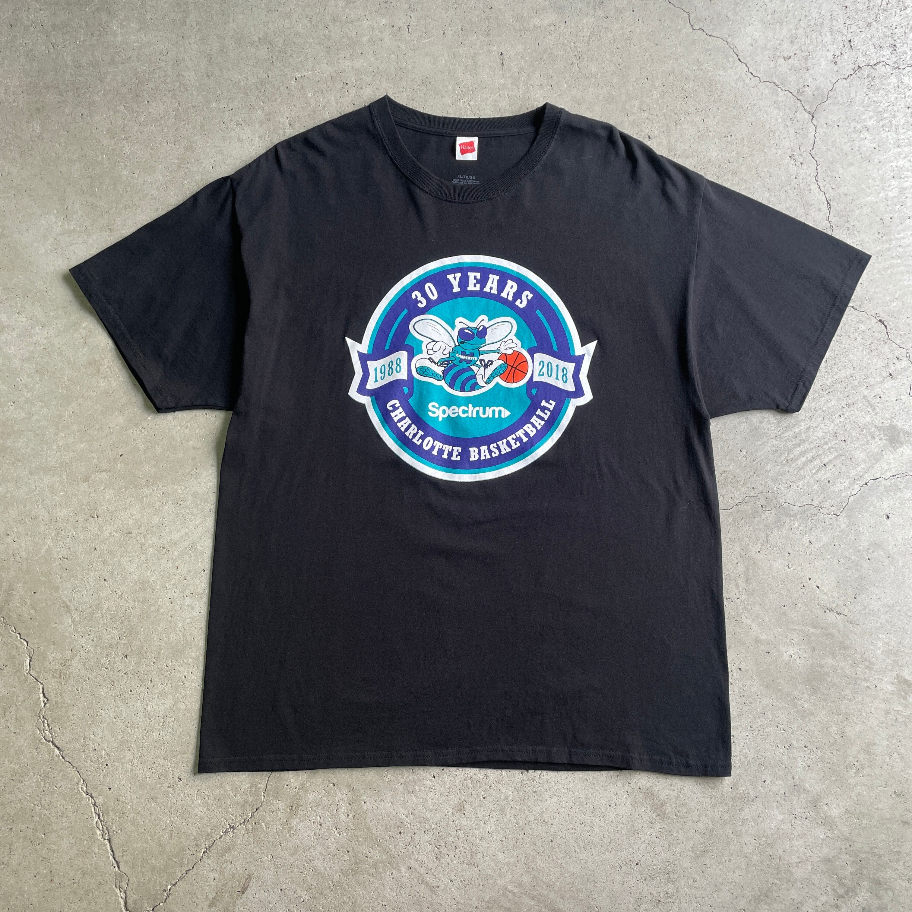 NBA シャーロットホーネッツ リメイクプリントTシャツ