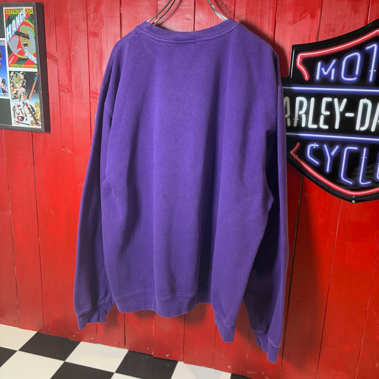 90s〜00s メキシコ製　Winnie the Pooh イーヨー　キャラクタースウェット　紫