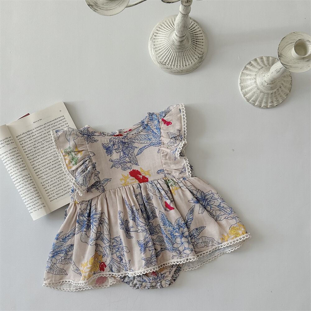 【BABY】韓国風 絵柄ロンパース