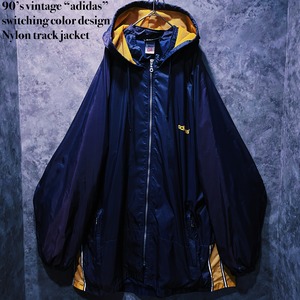 【doppio】90’s vintage “adidas”switching color design Nylon track jacket