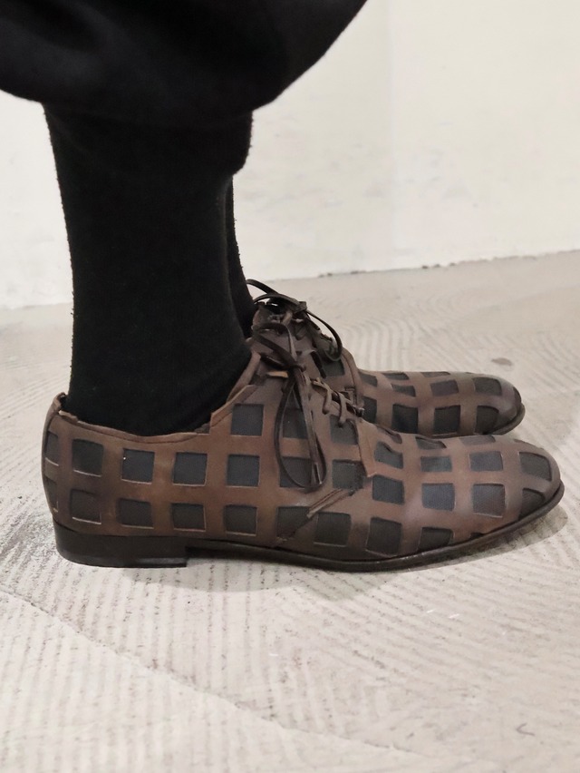【Dolce&Gabbana】lattice design leather shoes