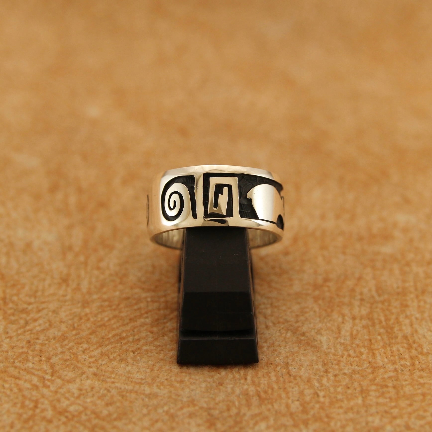 ホピ族 17号 Willis Humeyestewa 作 シルバーリング #15 インディアン