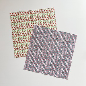 【2023SS】Block print handkerchief (leaf)