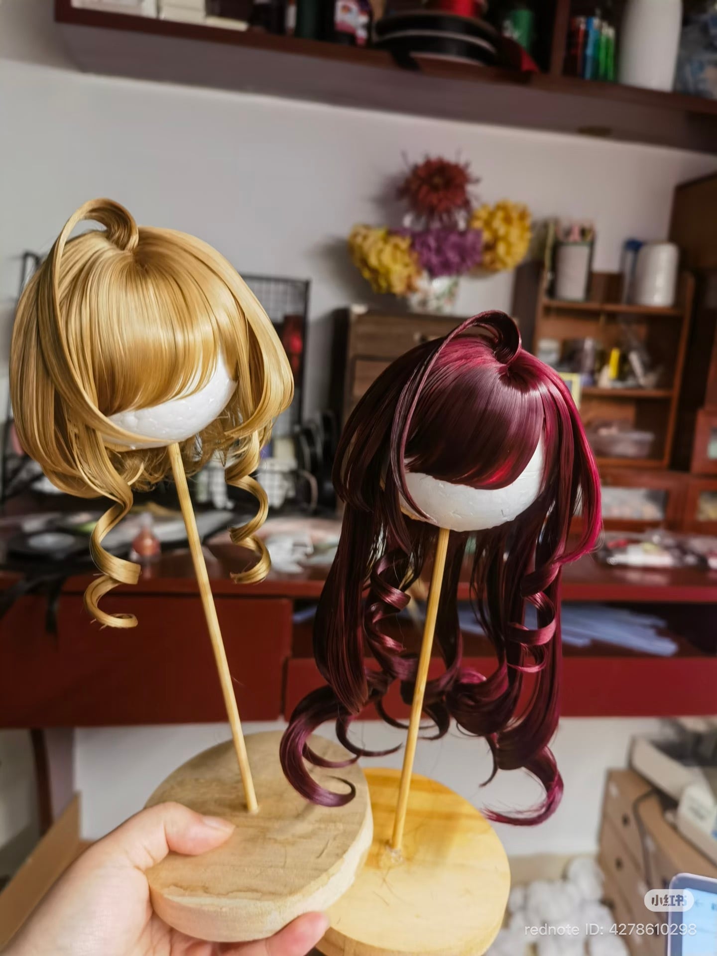 モヘア 9ー10インチ Blythe ブライス 大1/3 ヘア セットウィッグ