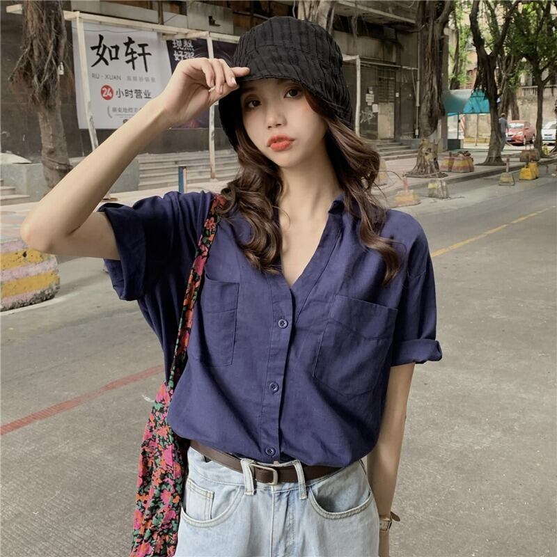 シャツ トップス サマー薄手ルーズスタンダード レトロ 夏物 1号婦人98448540021