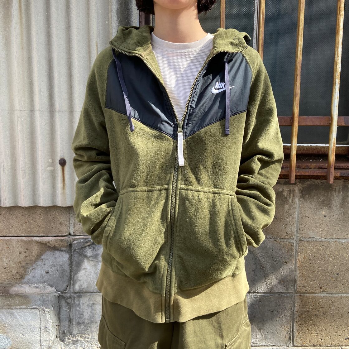 NIKE ナイキ スウォッシュ刺? フリース フルジップパーカー メンズS 