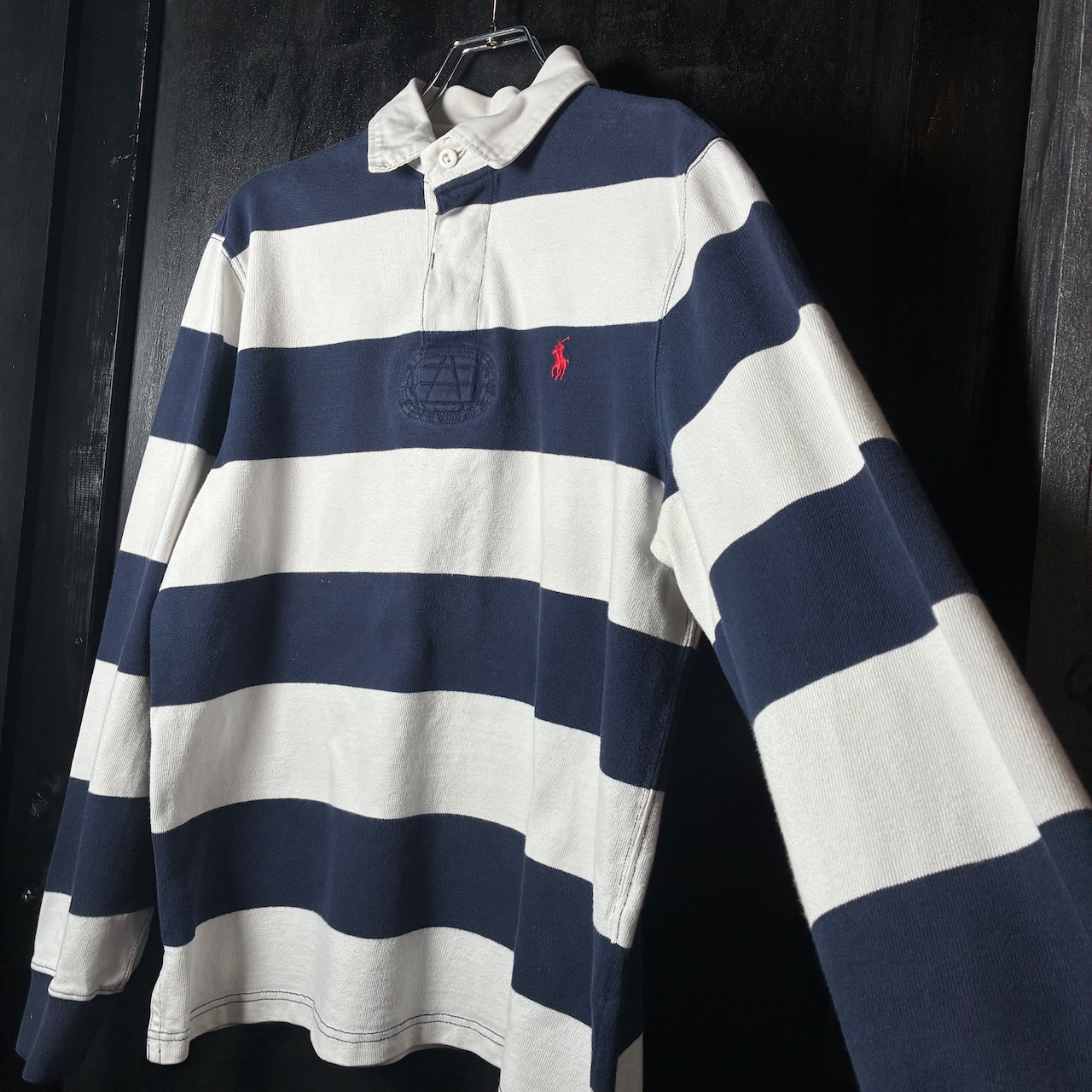 90s POLO RALPH LAUREN ラガーシャツ マリンボーダー ラルフローレン