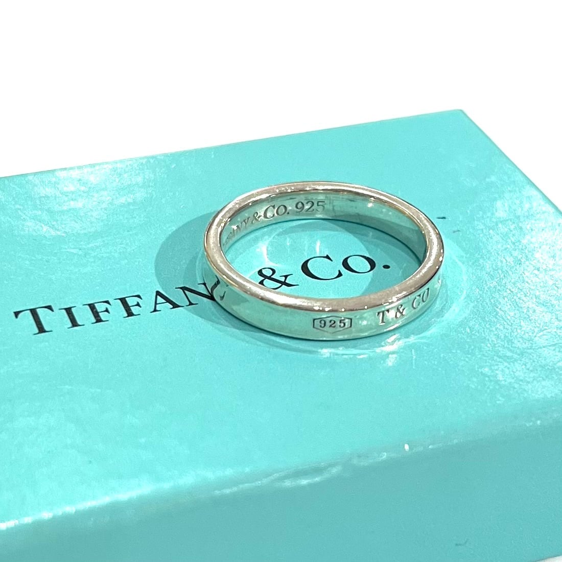 〈即決割10%off〉Tiffany & Co. シルバーリング TIFFANY&CO】2106 T&CO ナローデザインシルバーリング 19.5号