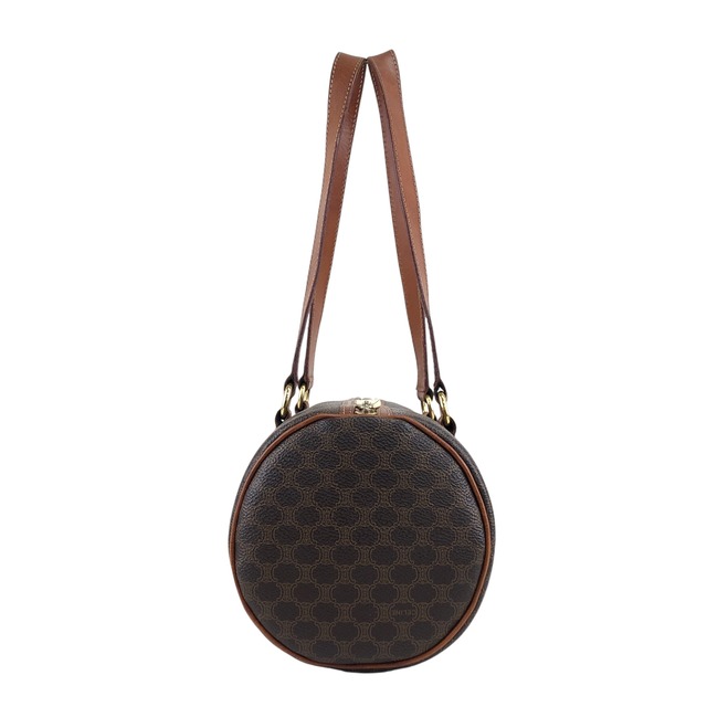 CELINE セリーヌ マダム ハンドバッグ ブラウン ブラゾン型押し PVCレザー ロールバッグ vintage ヴィンテージ オールド evdhte