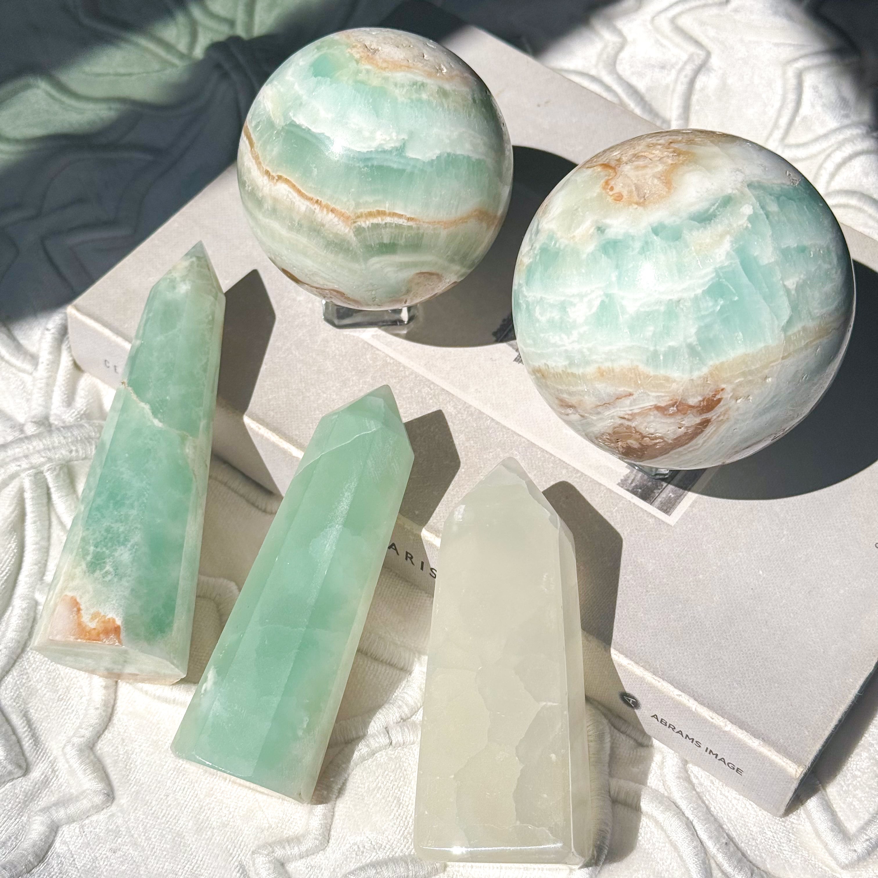 Caribbean Blue Calcite Sphere 13 ✧ カリビアンブルーカルサイト