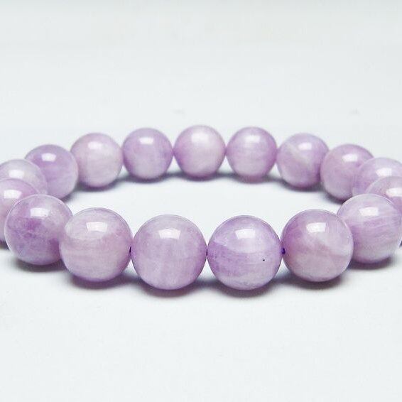 クンツァイト ブレスレット 12mm ミルキークンツァイト ブレス 一点物 メール便可 [M便 1/10] 111-46441