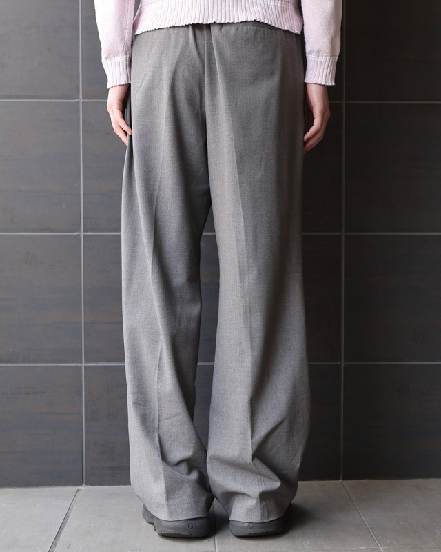 Gray wide straight slacks