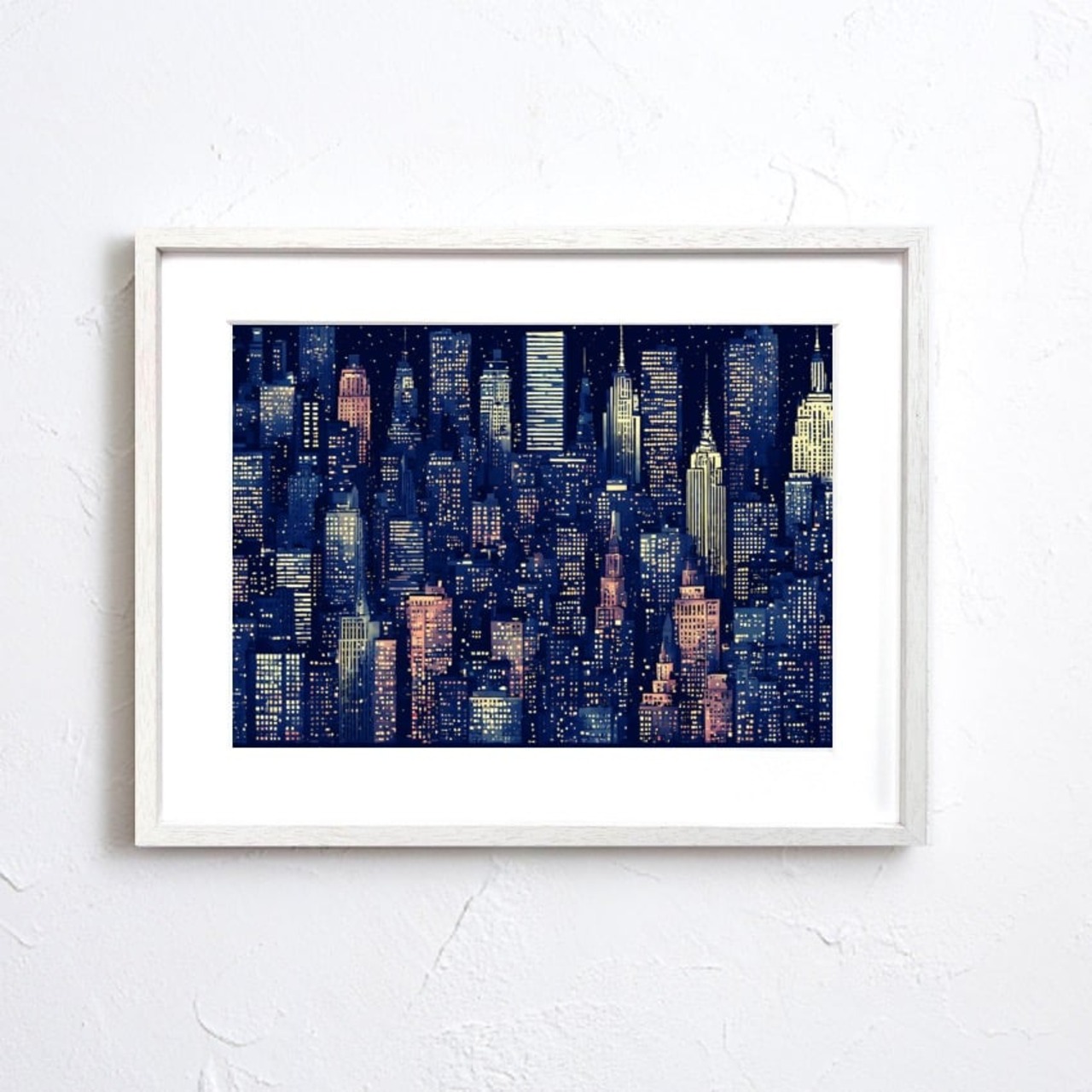 City Lights Symphony｜夜景アートポスター｜都会の光が奏でるモダンで洗練されたインテリアをあなたにA4ポスター