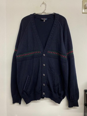 90sAcrylic Wool Knit Cardigan/L