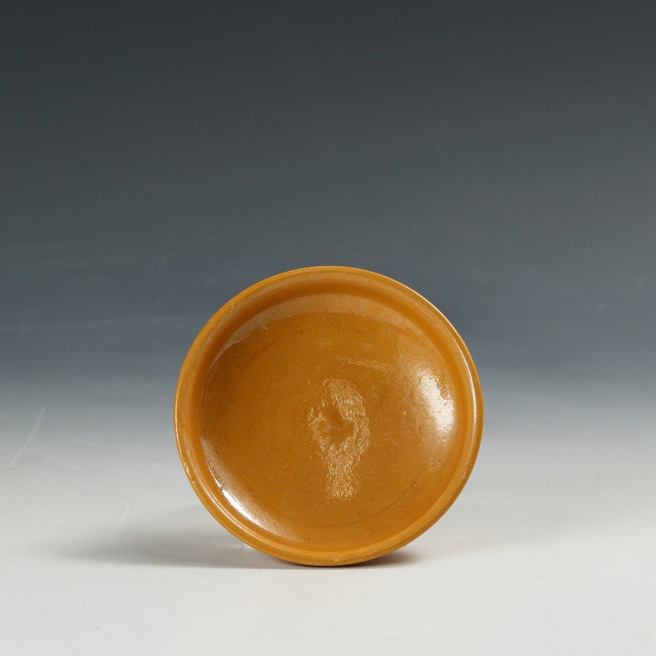 時代もの 出雲布志名焼｜Hujina ware(島根, 1860年代) 黄釉 深豆皿 1枚