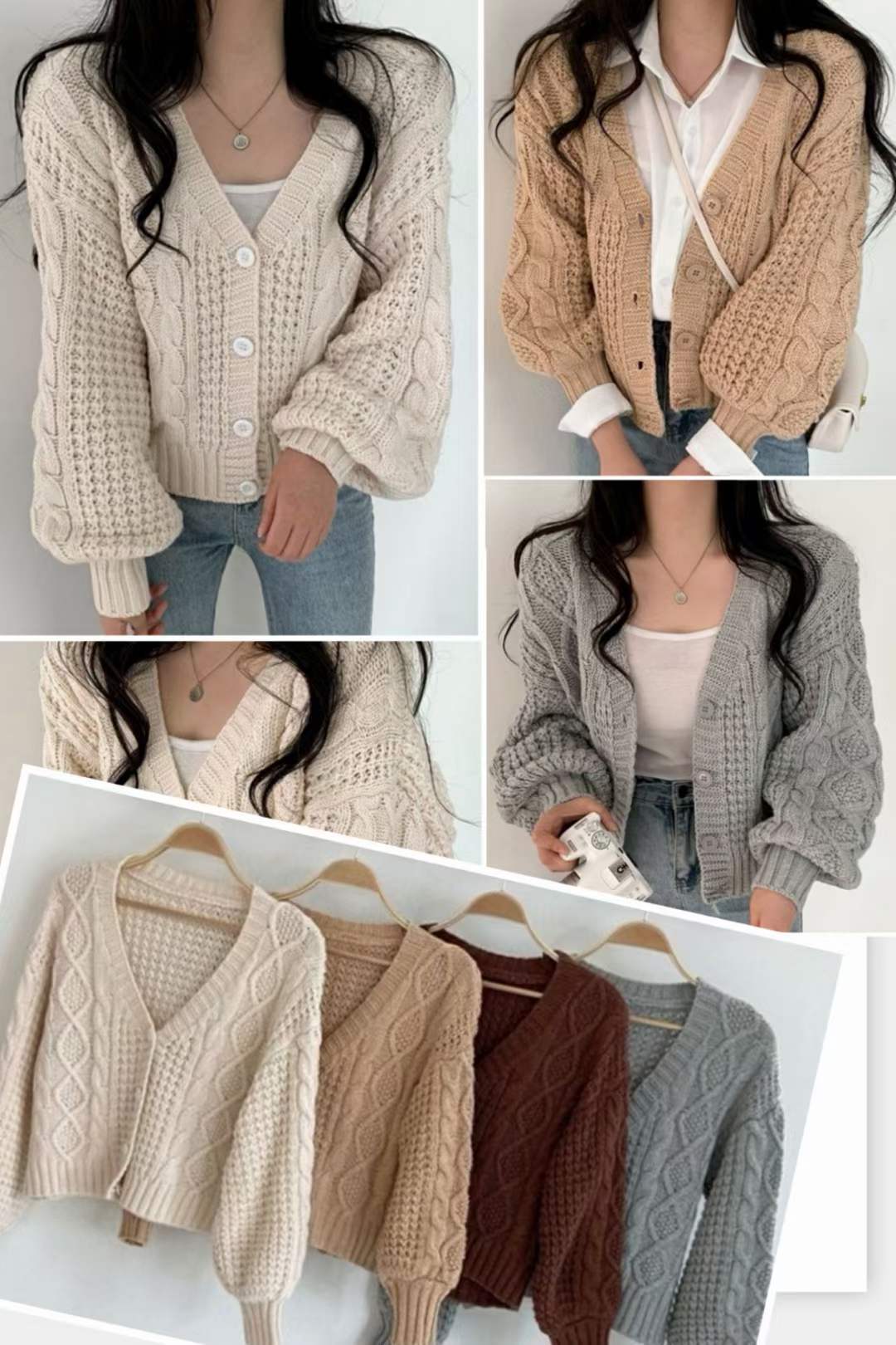 ケーブルニットカーディガン　AJ1079-8109