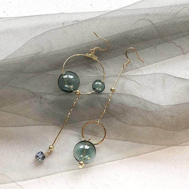 ブルーイヤリング ハートロング 指輪 ブラック・アイド・ピーズ96902835493