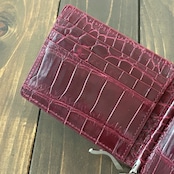 クロコダイル 無双 マネークリップ ボルドー