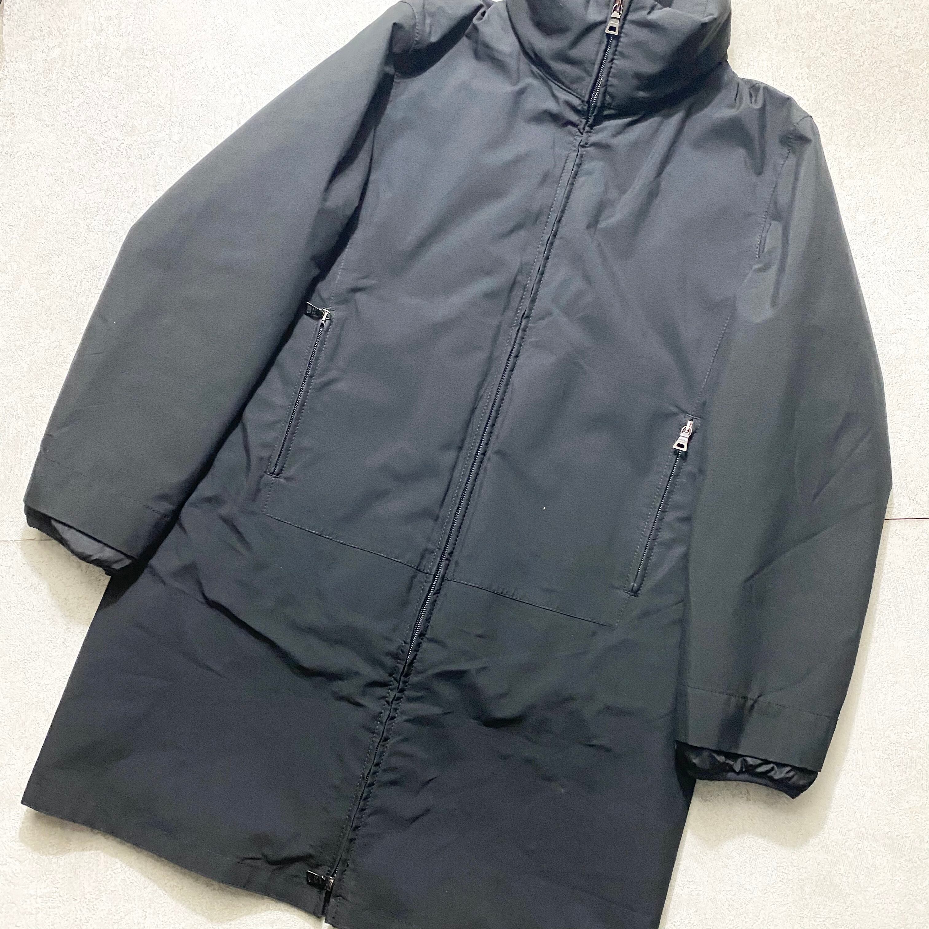 PRADA black gore-tex coat with detachable nylon jacket | NOIR ONLINE
